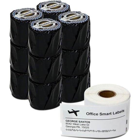 OfficeSmartLabels Removable Adhesive, 2-1/8 x 4 inch Shipping Labels, Compatible with 30323 (12 Rolls / 240 Labels Per Roll)