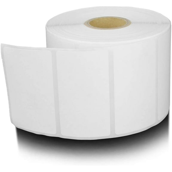 OfficeSmartLabels ZR1214114-2.25 x 1.25 Inch Removable Direct Thermal Labels, Compatible with Zebra Printers (4 Rolls, 1000 Labels Per Roll, 1 inch Core)