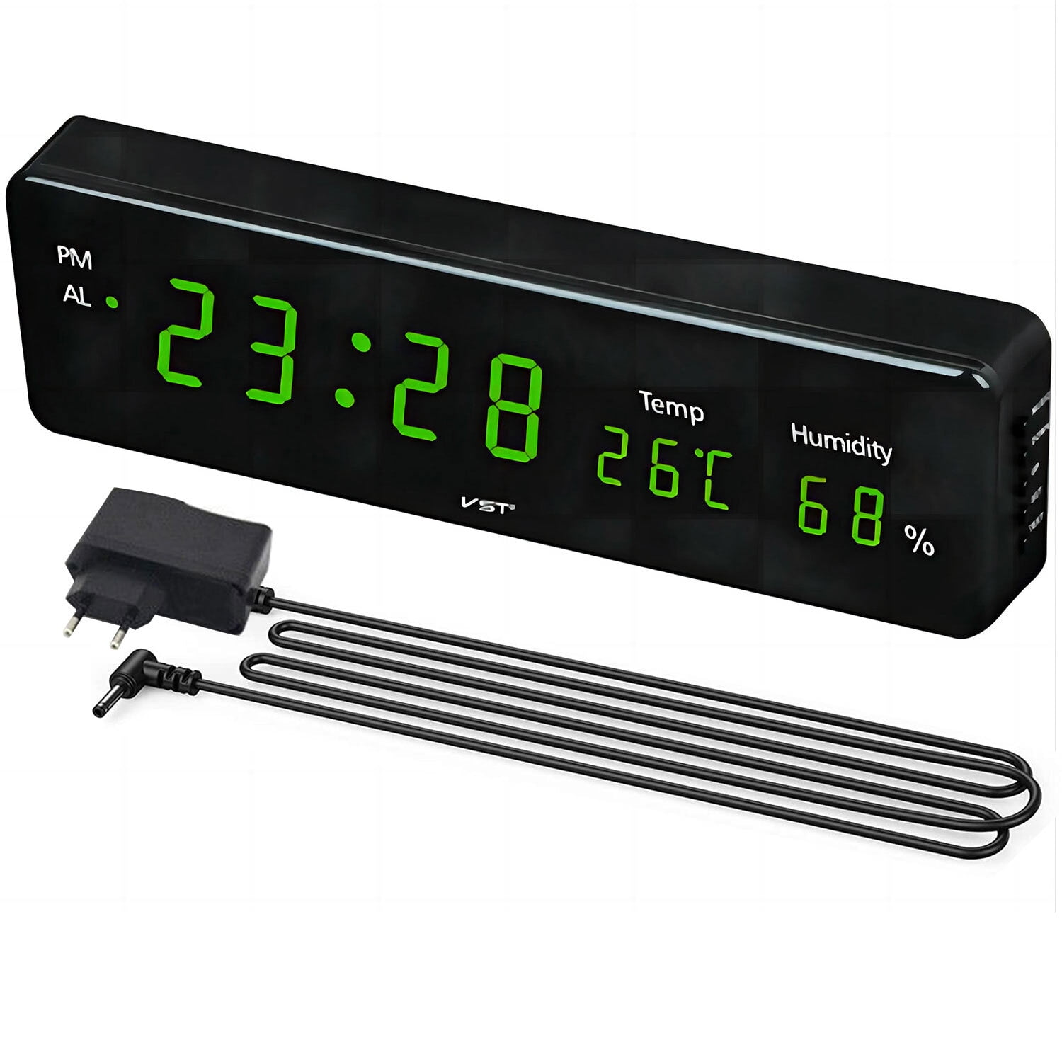 OfficeWorld Large Wall Digital Clock, 12.5" Battery Operated Large LED