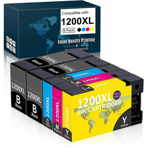 OfficeWorld PGI-1200XL High Yield Ink Cartridge Compatible with Canon Maxify MB2020 MB2320 MB2050, Black Cyan Magenta Yellow