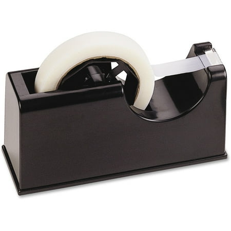 OfficeMate 2-in-1 Heavy Duty Manual Tape Dispenser with 1" and 3" Core, Black