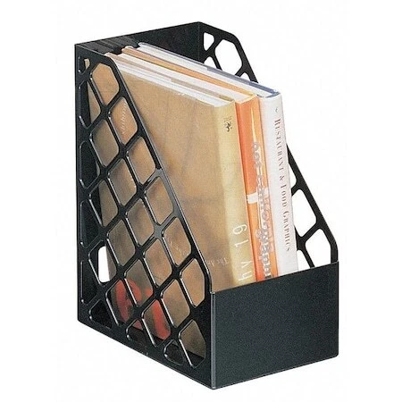 Officemate 26083 Magazine File, Black, Plastic, 6 1/8 In W, 9 1/2 In L, 11 3/4