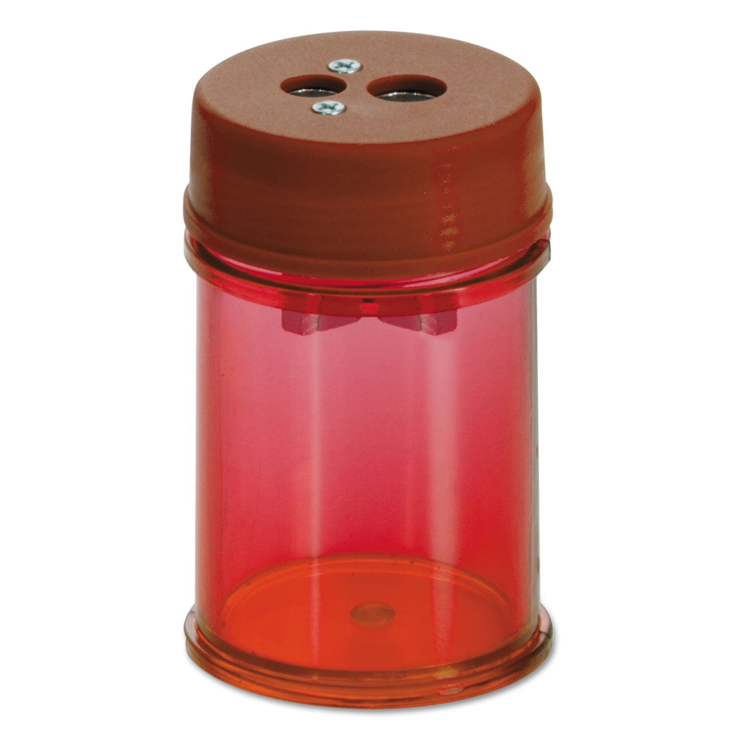 OIC, OIC30240BX, Double Barrel Pencil/Crayon Sharpener - 8/BX, 8 / Box, Translucent Red