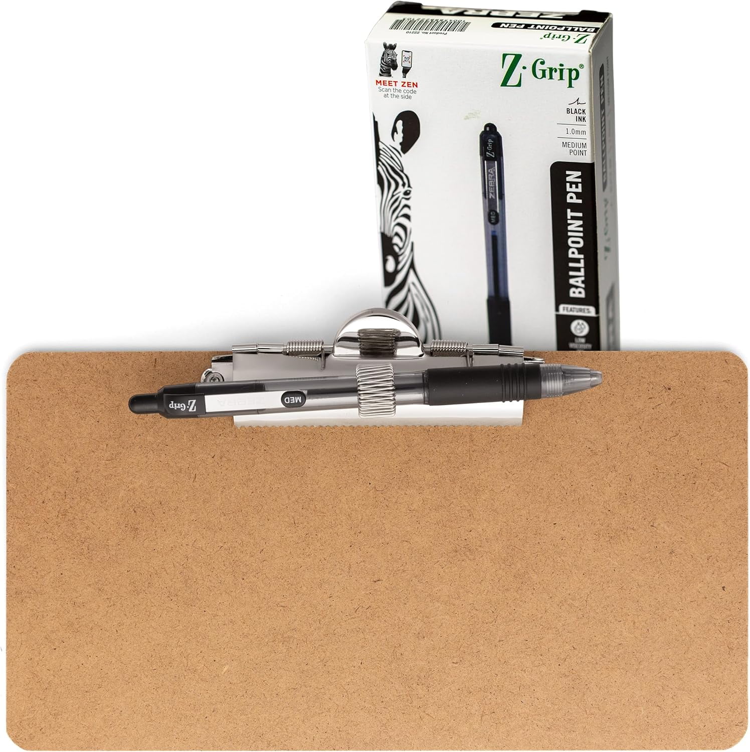 Officemate 5" x 9" Clipboard for Receipts, Low Profile Metal Clip & Pen Holder on Side, Memo Size for Restaurants, Hotels, Food Trucks, Bars, Schools, 12 Clipboards + 12 Pens (83159)