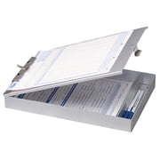 Officemate Aluminum Storage Clipboard & Form Holder, Steel Clip, 8 1/2 x 12 inches, Silver (83200)