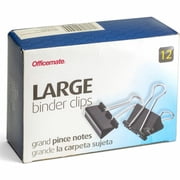 Officemate Binder Clips, Large, 2" Wide, 1" Capacity (99100)