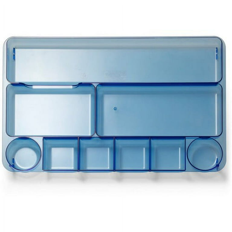 Officemate Blue Glacier Drawer Tray - 9 Compartment(s) - 1.1 Officemate Blue Glacier Drawer Tray - 9 Compartment(s) - 1.1