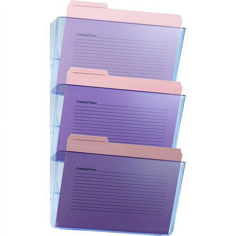 Officemate Blue Glacier Wall File, 3/Box - 15 Officemate Blue Glacier Wall File, 3/Box - 15
