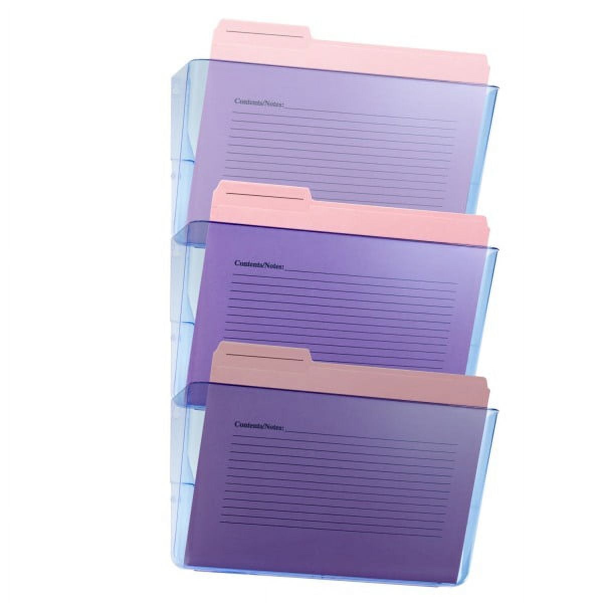 Officemate Blue Glacier Wall File, 3/Box - 15 Officemate Blue Glacier Wall File, 3/Box - 15