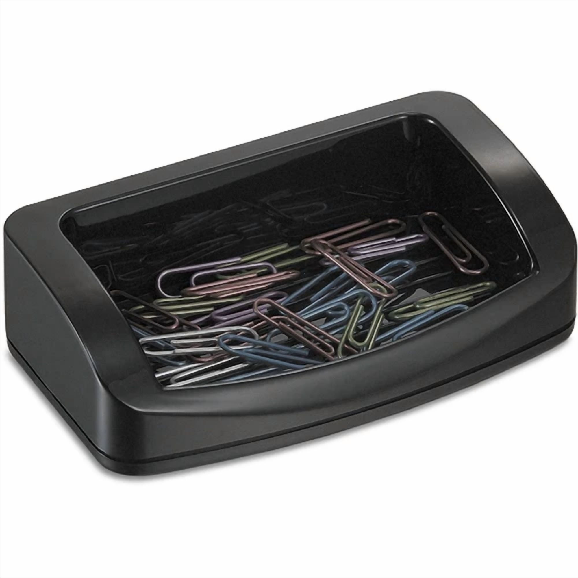 Officemate Business Card/Clip Holder 4-3/4"X2-3/4"X1-3/8" Black 22332