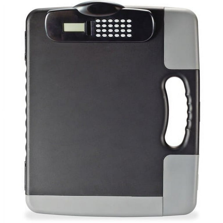 Officemate Portable Storage Clipboard with Calculator - Heavy Duty - Plastic - Charcoal Black - 1 Each Officemate Portable Storage Clipboard with Calculator - Heavy Duty - Plastic - Charcoal Black - 1 Each