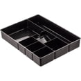 thumbnail image 1 of Officemate Deep Drawer Organizer Tray, 8 Compartments, 2 1/4H x 15 1/8W x 11 1/2D, Black, 1 of 7