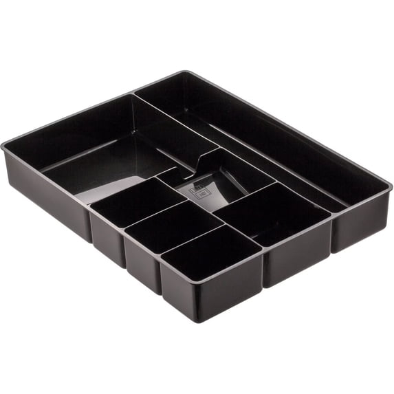 Officemate Deep Drawer Organizer Tray, 8 Compartments, 2 1/4H x 15 1/8W x 11 1/2D, Black
