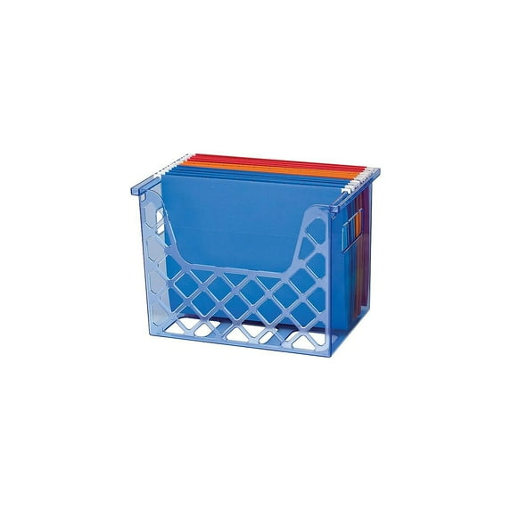 Officemate Desktop File Organizer, Transparent Blue