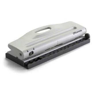 Kw-trio Adjustable 6-Hole Desktop Punch Puncher for A4 A5 A6 B7 Dairy Planner Organizer Six Ring Binder with 6 Sheet Capacity