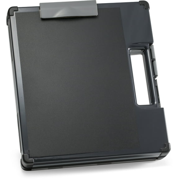 Officemate Dual Sided Clipboard Storage Box, Plastic, Charcoal (83335)
