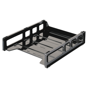 Officemate Front Load Letter Tray, 10 1/2H x 12 1/2W x 2 7/8D, Black (21032)