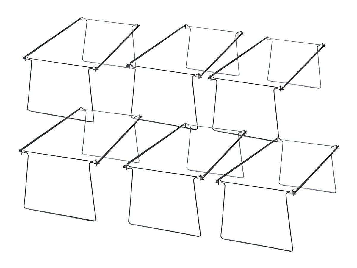 Officemate hanging file folder frames legal size steel box of 6 sets