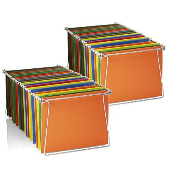Officemate Hanging File Frames, Letter Size, Rails fits 24 to 27, Files Cabinet, Steel, 2 Sets (91999)