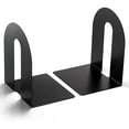 thumbnail image 1 of Officemate Heavy Duty Metal Bookends, 10-Inch Steel Book Ends for Shelves, Non-Skid Base Book Supports for Books & Binders, Black, 1 of 6