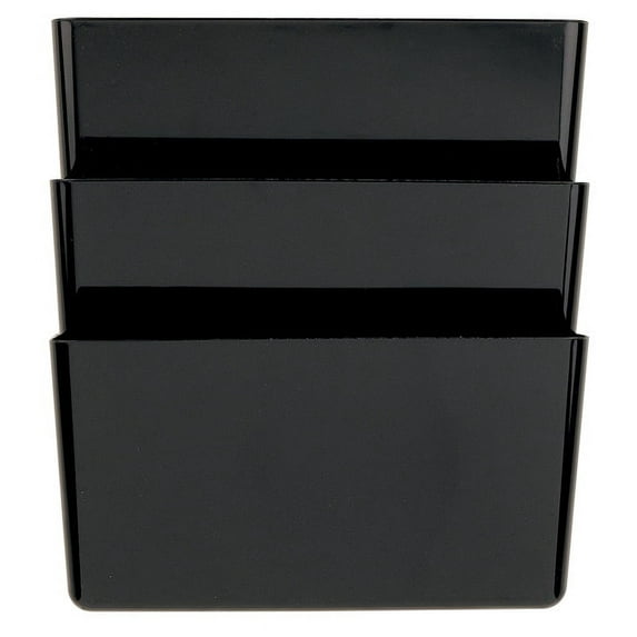 Officemate Letter Size Wall File, Recycled, 13 W x 4-1/8 D x 14-1/2 H, Black (26092)