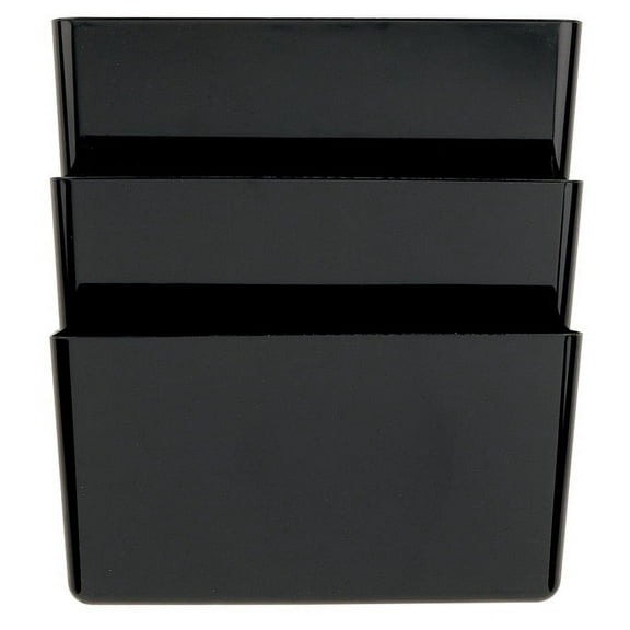 Officemate Letter Size Wall File, Recycled, 13 W x 4-1/8 D x 14-1/2 H, Black (26092)