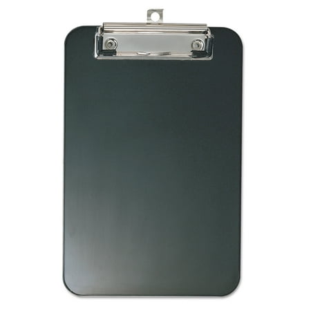 Officemate Memo Size Plastic Clipboard with Low Profile Clip, Black (83002)