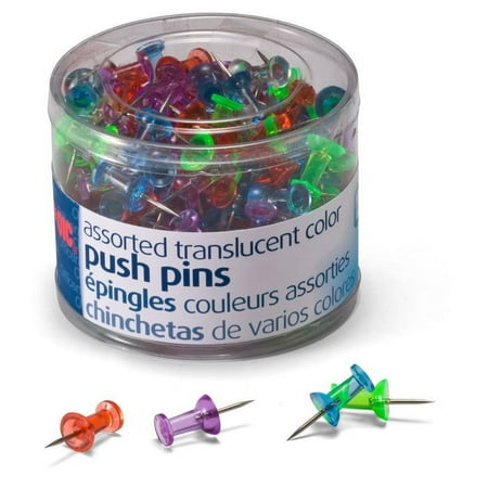 Officemate OIC Push Pins, Assorted Translucent Colors, 200 Count (35710) price history and forecast - OfficeMate 35710