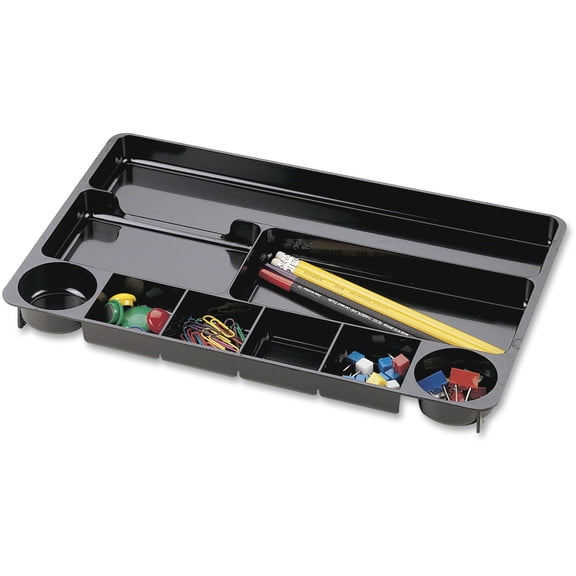 Officemate Recycled Drawer Organizer, 1-1/8 in H X 14 in W X 9 in D, Plastic (26032)