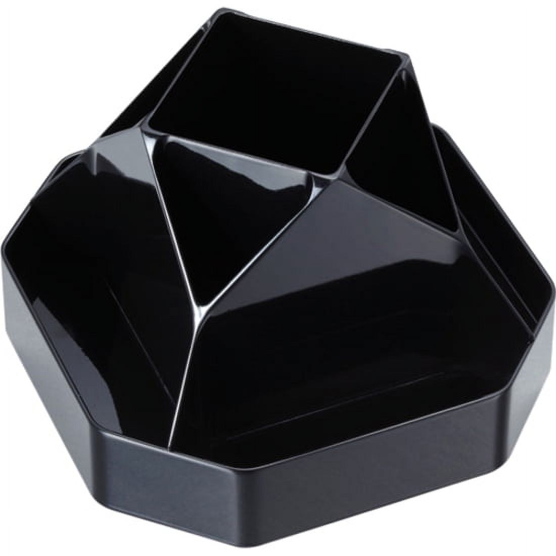 Officemate Recycled Compact Rotary Organizer, 9 Compartments, 5.5 W x 5