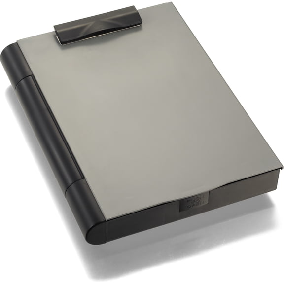 Officemate Recycled Double Storage Clipboard/Forms Holder, Plastic, Gray/Black (83357)