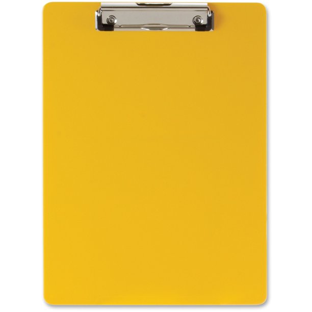 Officemate Recycled Plastic Clipboard, Letter Size, Yellow (83062