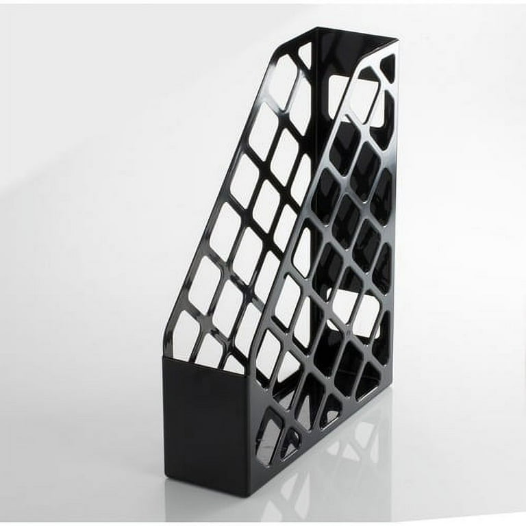 Officemate Open Top Magazine File - Black - Plastic - 1 Each Officemate Open Top Magazine File - Black - Plastic - 1 Each