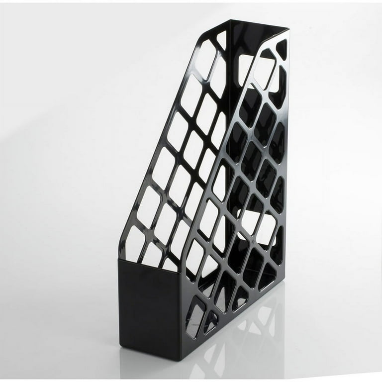 Officemate Open Top Magazine File - Black - Plastic - 1 Each Officemate Open Top Magazine File - Black - Plastic - 1 Each