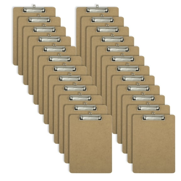 Officemate Recycled Wood Clipboards, Low Profile, 24PK, Letter (83824)