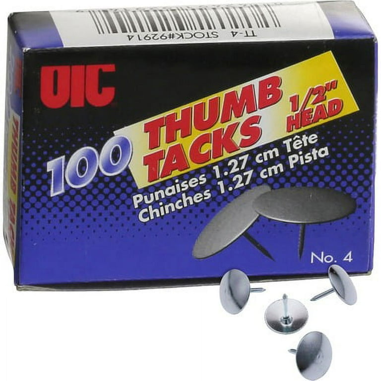 Officemate Steel Thumb Tacks - 0.50 Officemate Steel Thumb Tacks - 0.50