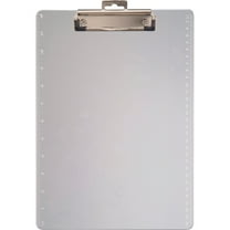 Officemate Transparent Plastic Clipboard with 12-Inch Ruler, Letter Size, Low Profile, Clear (83016)