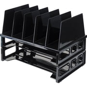 Officemate Tray/Sorter Combo - 5 Compartments - 10.3" Height x 13.5" Width x 9.1" Depth - Desktop - Stackable - 1 / Pack | Bundle of 2 Packs