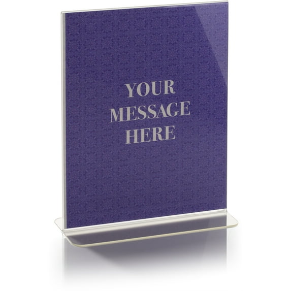 Officemate Upright Vertical Sign Holder, 8.5 x 11 Inches, Clear, 1 Holder (23005)