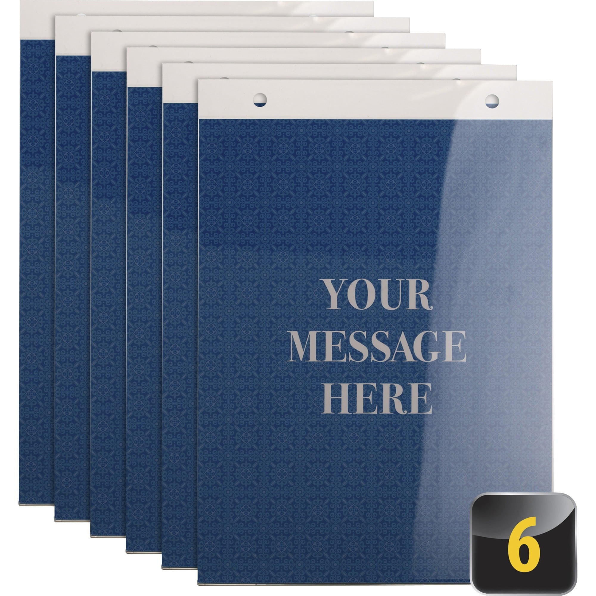 Officemate Vertical Sign Holder Document Frame 8.5" x 11" Clear Plastic Wall Mount Display Frame Letter Size 6 Pack