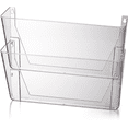 thumbnail image 1 of Officemate Letter-Size Wall Files, 2-Pack, Clear Wall-Mountable Plastic Document Organizer for Folders, Forms and Mail, 13 x 4.12 x 10.62-Inches, 1 of 6