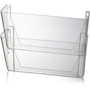 Officemate Wall File, Letter Size, Clear, 2/Pack (21404)