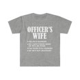 thumbnail image 1 of Officer's Wife Yes He's Working and Not Imaginary Unisex T-shirt S-3XL, 1 of 2