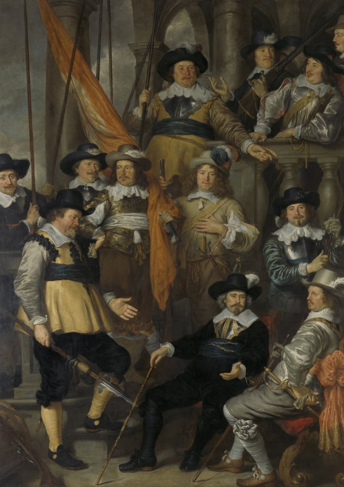Officers And Gunmen Of District Viii In Amsterdam Canvas Art - (18 x 24)