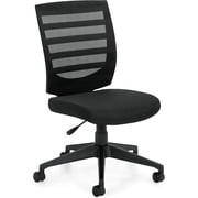 Offices To Go Mesh Back Armless Task Chair with Black Fabric Seat OTG11922B