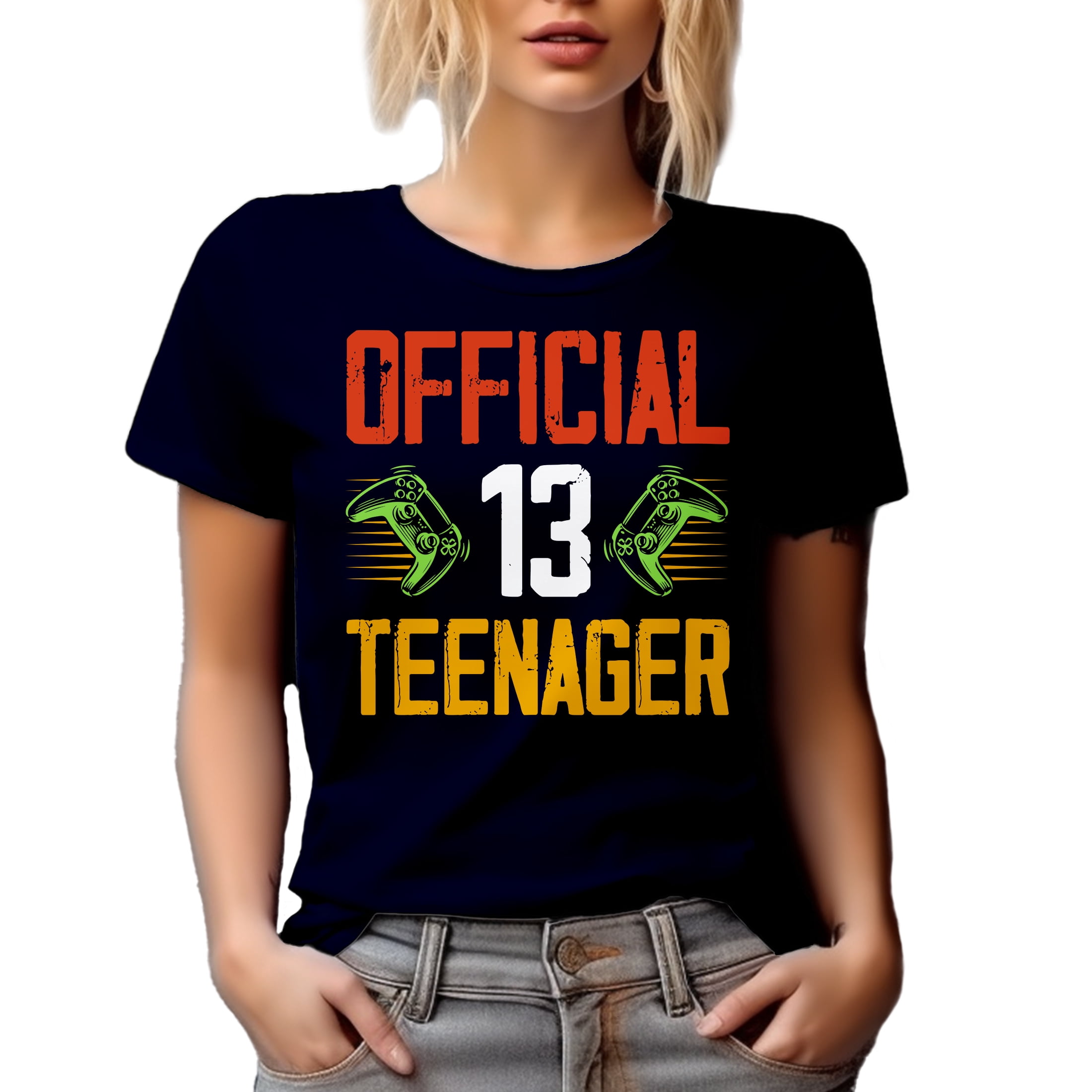 T-shirt 100% Cotone Per 13° Compleanno Ragazzo - Teen, Manica Corta, Girocollo, Stampata - Foto 4
