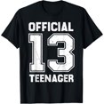 thumbnail image 1 of Official 13 Teenager Birthday Boys Girls T-Shirt mens t shirt，black，women，funny，misfits，men，journey, 1 of 4