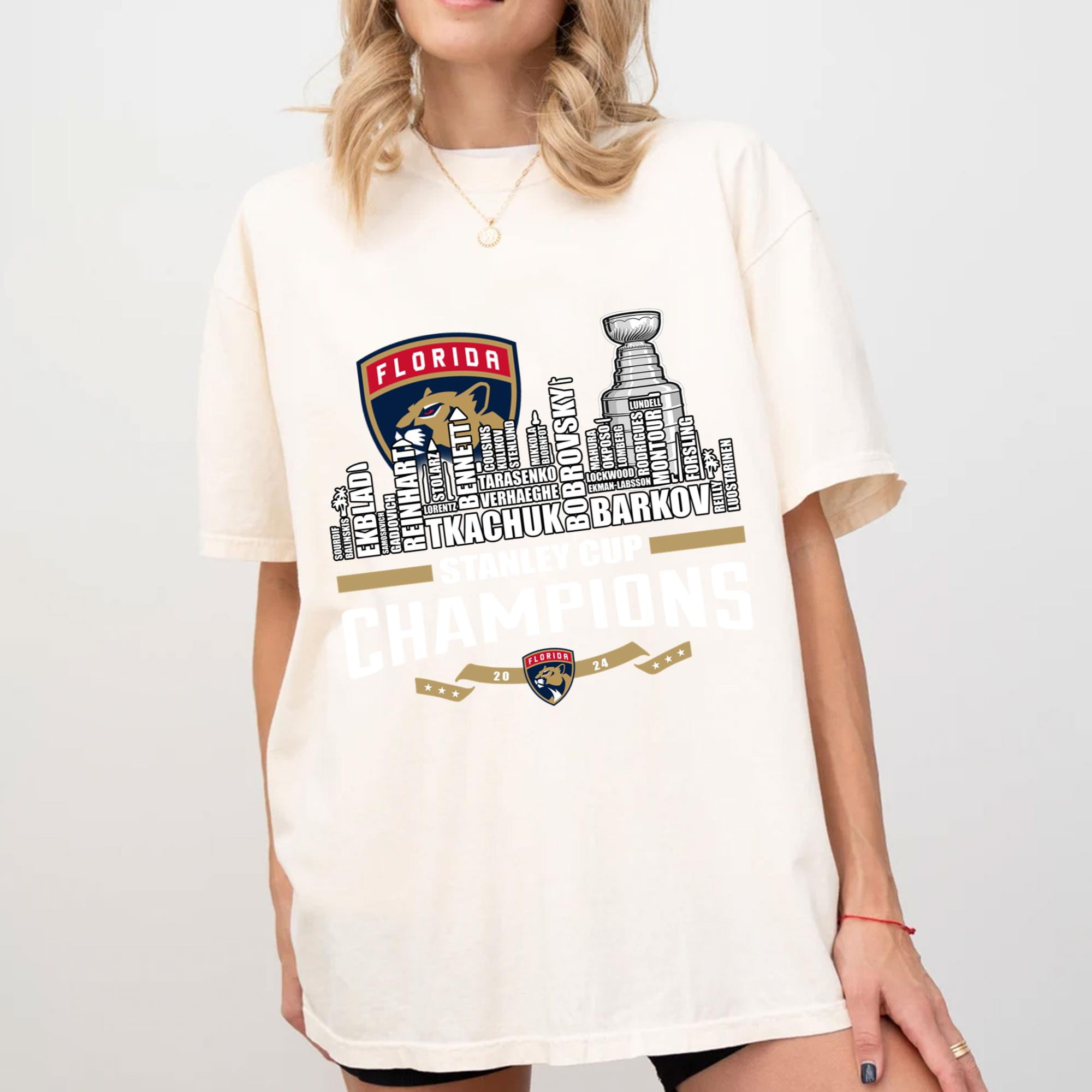 Official 20232024 Stanley Cup Florida Panthers Champions Skyline City