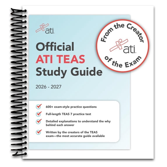 Aat Study Guide Official ATI TEAS Study Guide 2026-2027 9E (Spiral bound) - Walmart.com
