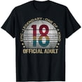 thumbnail image 1 of Official Adult 18 Year Old Gifts 18th Birthday Vintage T-ShirtMen and women, Black T-shirt, size: Extra large, 1 of 4